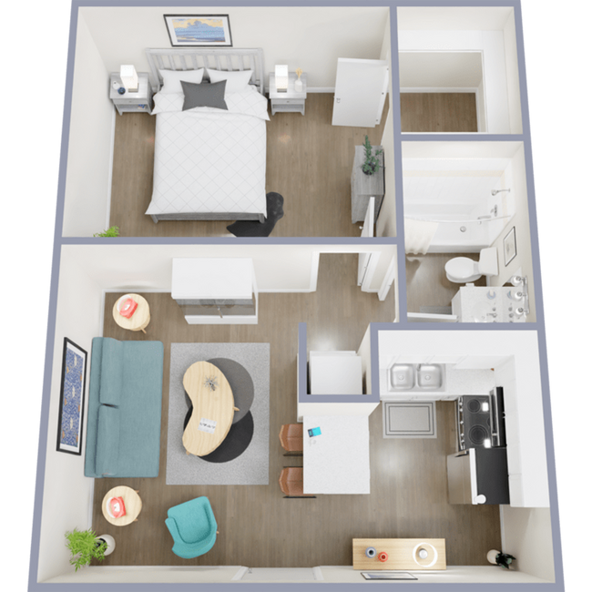 1BD/1BA - Remodeled (W&D) 090 floor plan